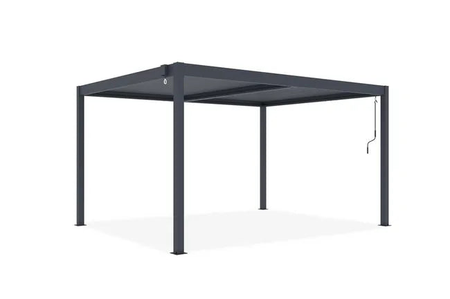 Pergola bioclimatique autoportante Gris en Aluminium 12 m²