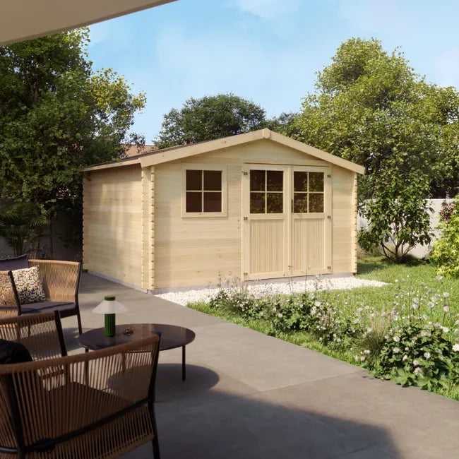 Abri de jardin bois 12,54 m², Ep.34 mm, Naterial Elbrouz