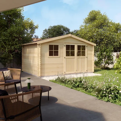 Abri de jardin bois 12,54 m², Ep.34 mm, Naterial Elbrouz