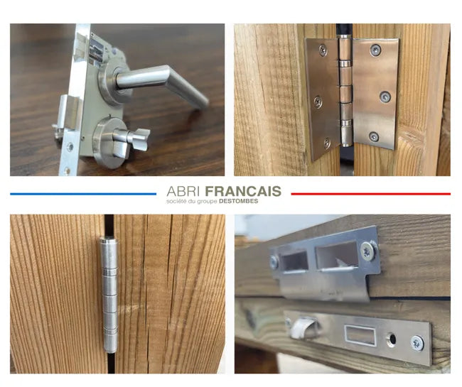 Abri de Jardin bois Pin traité autoclave 27mm - 4,195x2,14m / 9m2 - Bac acier - Plancher bois