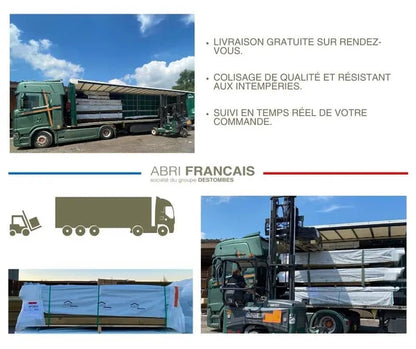 Abri de Jardin bois Pin traité autoclave 27mm - 4,195x2,14m / 9m2 - Bac acier - Plancher bois